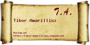 Tibor Amarillisz névjegykártya